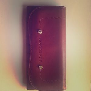 Longchamp wallet in cognac leather